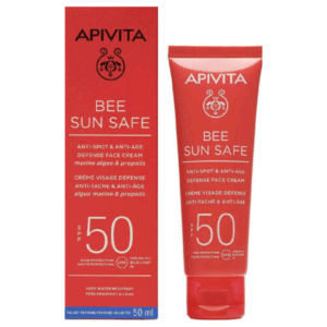 APIVITA BEE SUN SAFE ANTI SPOT & ANTI AGE DEFENCE FACE CREAM SPF 50